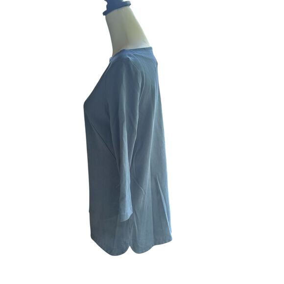 J.Jill Blue 3/4 Sleeve Dress Top Size Small - Picture 3 of 4